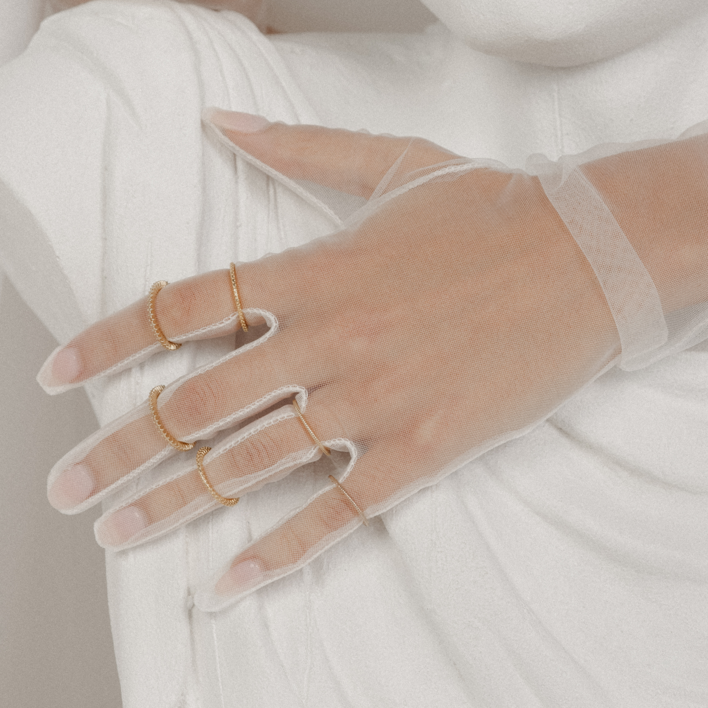 Versatile Stackable Ring - Pavet Rope - Solid Gold