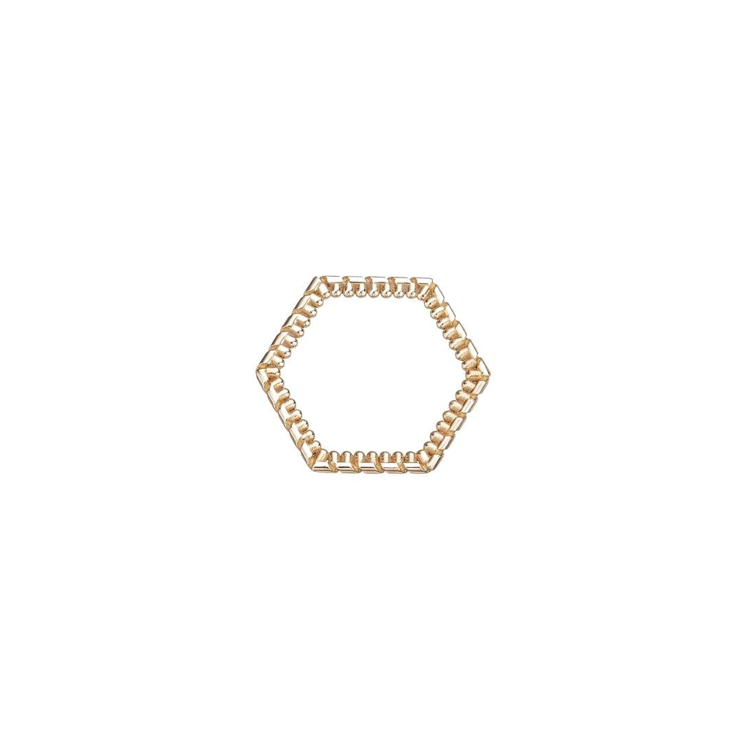 Versatile Stackable Ring - Hexagon - Solid Gold