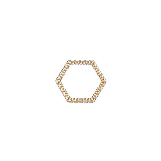 Versatile Stackable Ring - Hexagon - Gold Plated