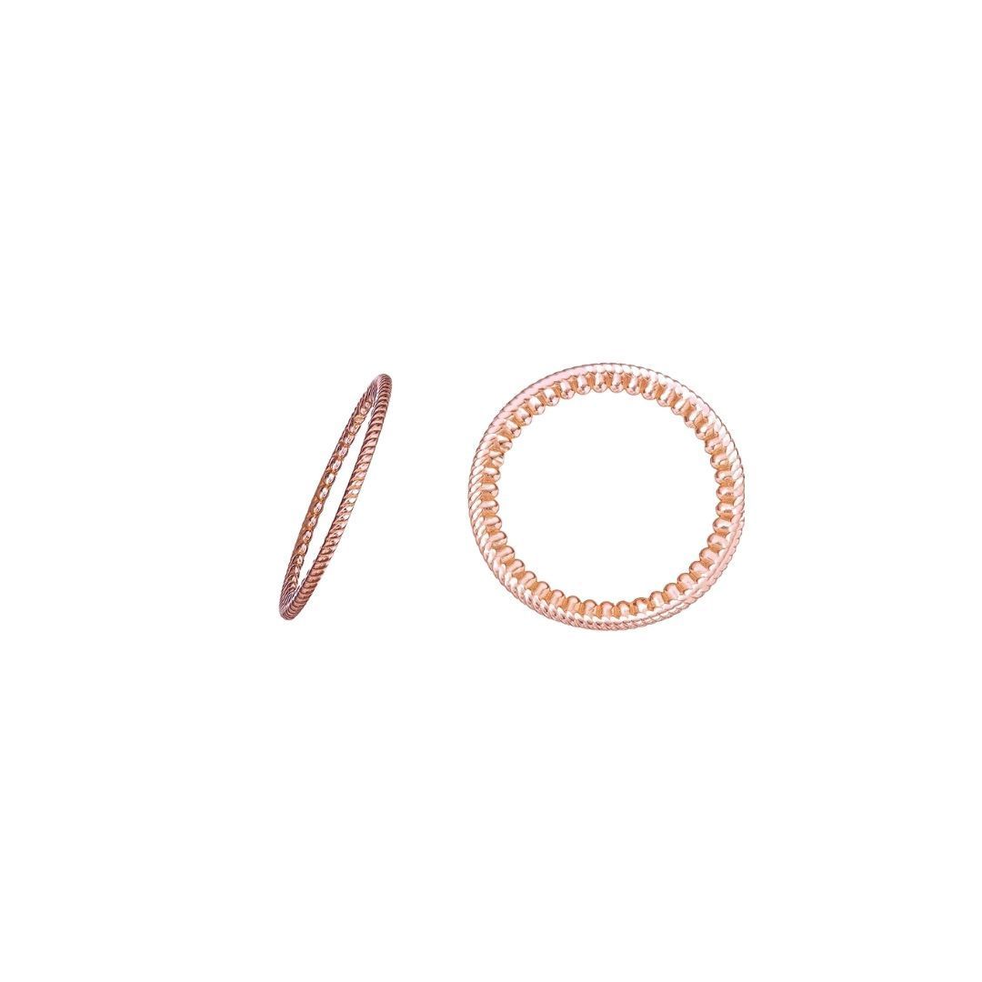 Versatile Stackable Ring - Smooth Rope - Gold Plated