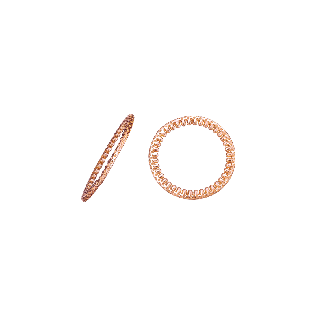Versatile Stackable Ring - Pavet Rope - Solid Gold