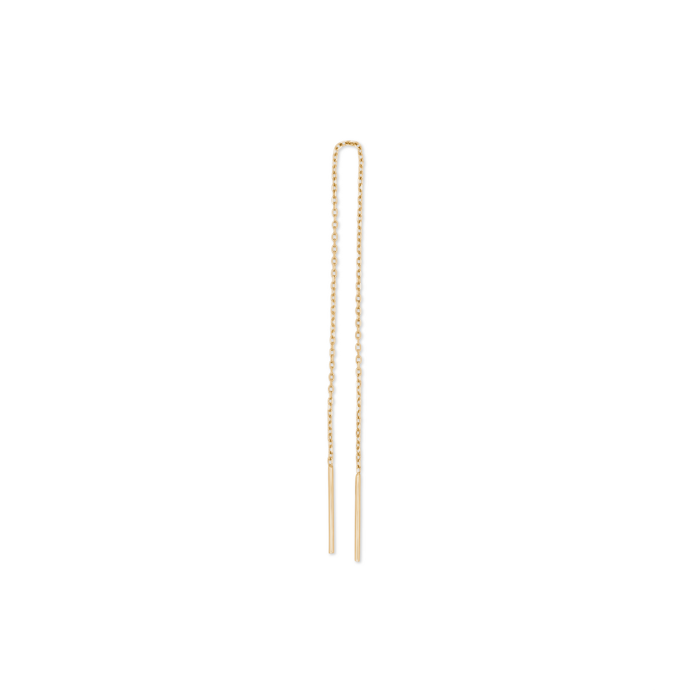 Minimalist Thread Earring - Solid Gold