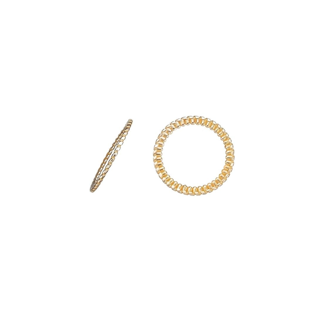 Versatile Stackable Ring - Twisted Rope - Solid Gold