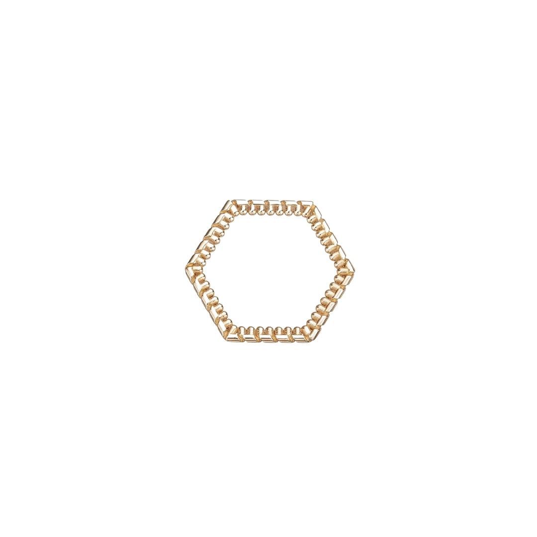 Versatile Stackable Ring - Hexagon - Gold Plated