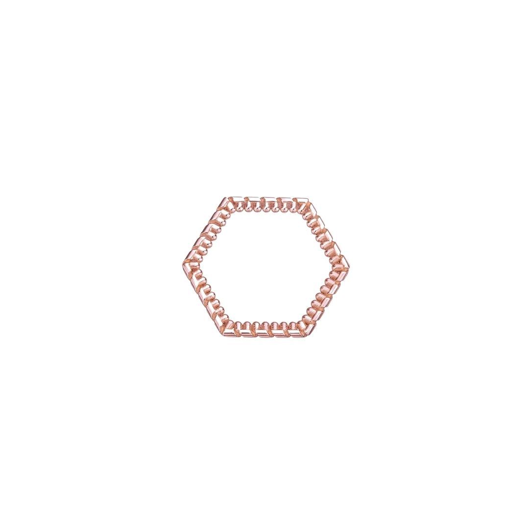 Versatile Stackable Ring - Hexagon - Gold Plated