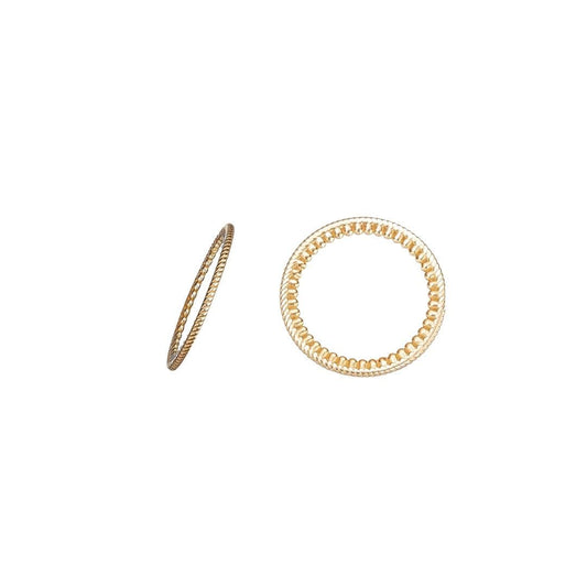 Versatile Stackable Ring - Smooth Rope - Gold Plated